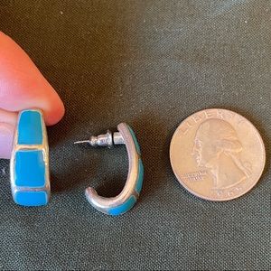 Blue and sliver earrings